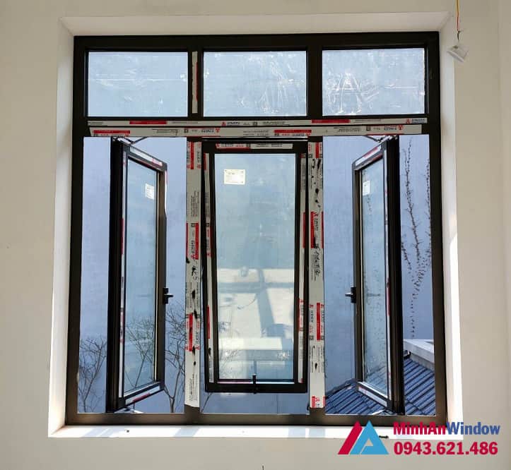 Mẫu cửa sổ nhôm kính do Minh An Window lắp đặt cho KCN Tân Quang