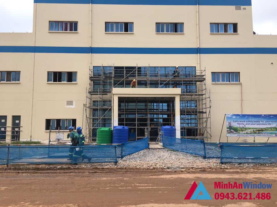 Công trình cửa nhôm kính nhà xưởng tại Bắc Giang do Minh An Window lắp đặt