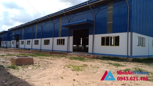 Công trình cửa nhôm kính nhà xưởng tại Ninh Bình do Minh An Window lắp đặt