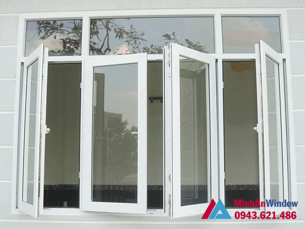 Mẫu cửa nhôm kính Việt Pháp tại KCN Thạch Thất - Hà Nội Minh An Window lắp đặt