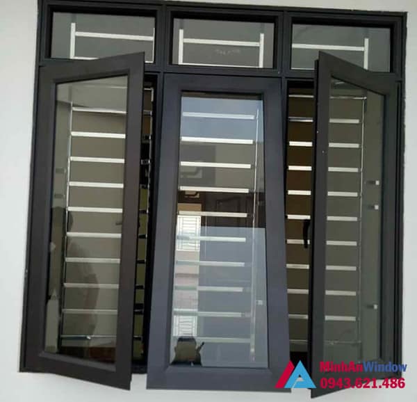 Mẫu cửa sổ nhôm kính 3 cánh Minh An Window lắp đặt cho khách hàng tại huyện Mỹ Đức