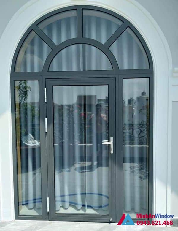 Mẫu cửa đi nhôm kính Minh An Window lắp đặt cho khách hàng tại huyện Thường Tín