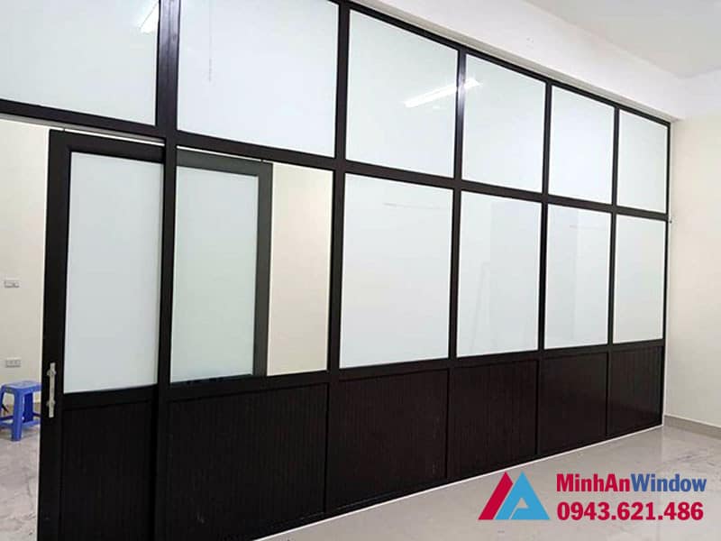 Cửa vách nhôm kính tại cụm công nghiệp Thanh Oai - Hà Nội do Minh An Window lắp đặt