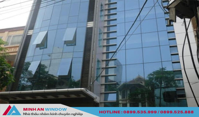 Vách mặt dựng nhôm Việt Pháp hệ 125 - Minh An Window tư vấn thiết kế và lắp đặt tại Thanh Xuân (Hà Nội)