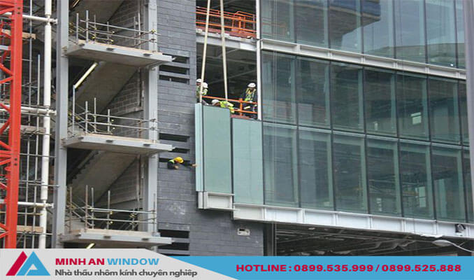 Minh An Window cung cấp và lắp đặt Vách mặt dựng cho các công trình tòa nhà văn phòng