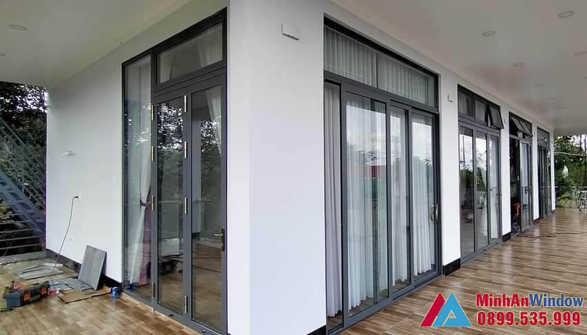 Mẫu cửa nhôm kính Minh An Window lắp đặt cho công trình nhà ở