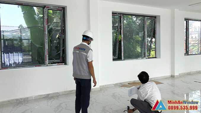 Mẫu cửa sổ nhôm kính tại KCN Tiên Sơn do Minh An Window lắp đặt