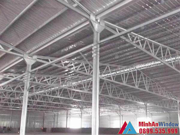 Sản phẩm mái tôn Minh An Window lắp đặt cho khu công nghiệp
