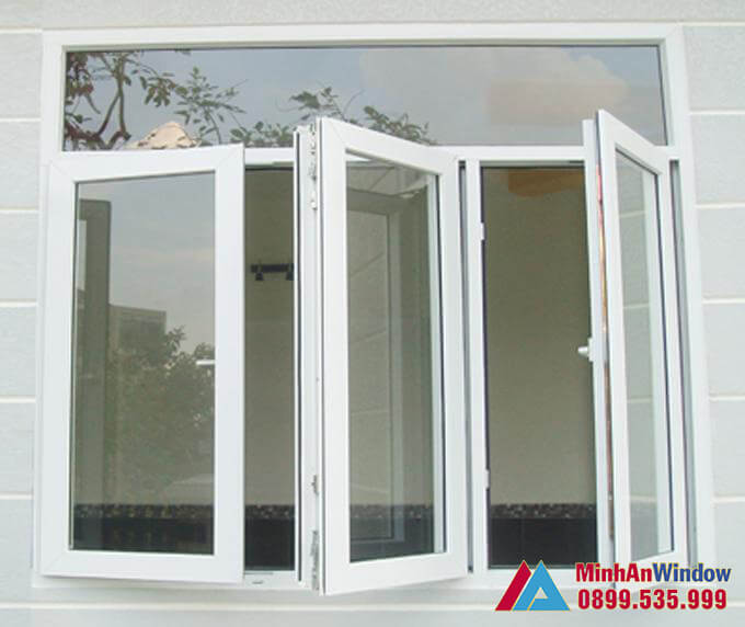 Mẫu cửa sổ nhôm kính màu trắng do Minh An Window lắp đặt