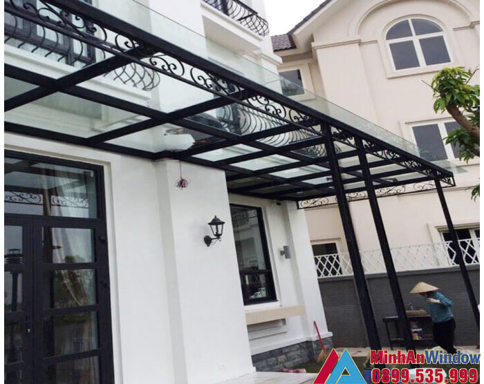 Mẫu mái kính bền đẹp - Minh An Window thiểt kế và thi công