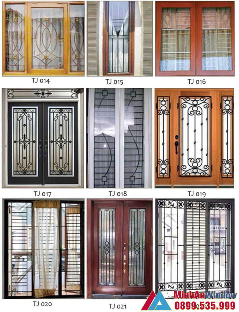 Các mẫu khung bảo vệ cửa sổ thiết kế hiện đại do Minh An Window lắp đặt