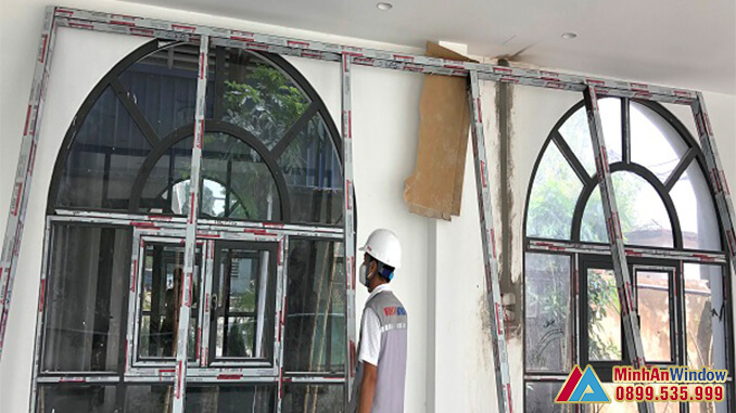 Mẫu cửa nhôm kính tại KCN Tiên Sơn do Minh An Window lắp đặt
