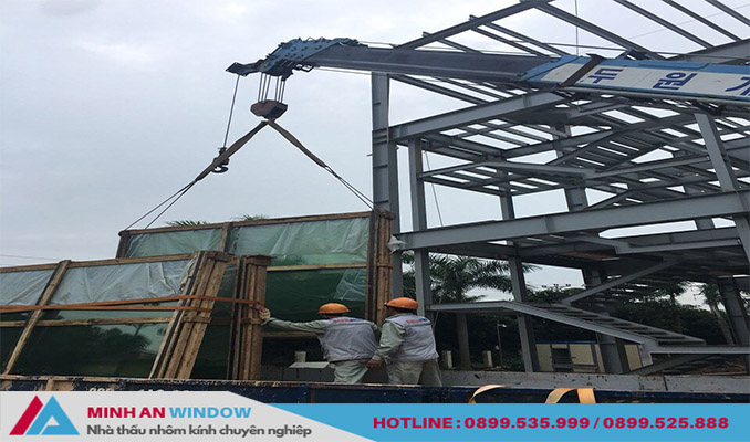 Minh An Window lắp đặt các hạng mục nhôm kính tại KCN Yên Phong 2 - Bắc Ninh