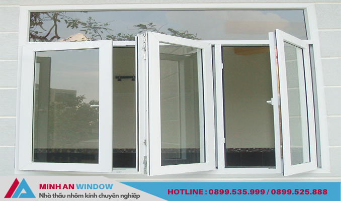 Cửa sổ nhôm kính 3 cánh mở quay cao cấp chất lượng Cửa sổ nhôm kính 3 cánh mở quay cao cấp chất lượng