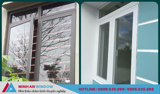 Mẫu cửa sổ nhôm kính mở quay Minh An Window lắp đặt cho nhà biệt thự Mẫu cửa sổ nhôm kính mở quay Minh An Window lắp đặt cho nhà biệt thự
