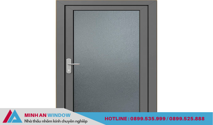Mẫu cửa nhôm kính 1 cánh sử dụng kính mờ Mẫu cửa nhôm kính 1 cánh sử dụng kính mờ