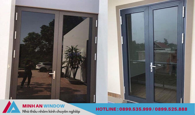 Mẫu cửa nhôm Xingfa 2 cánh bền đẹp do Minh An Window lắp đặt