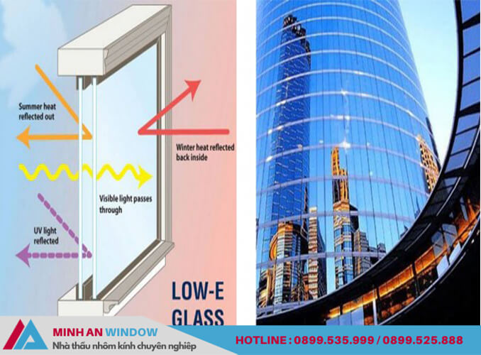 Kính low - e được sử dụng và lắp đặt nhiều tại các tòa nhà cao tầng