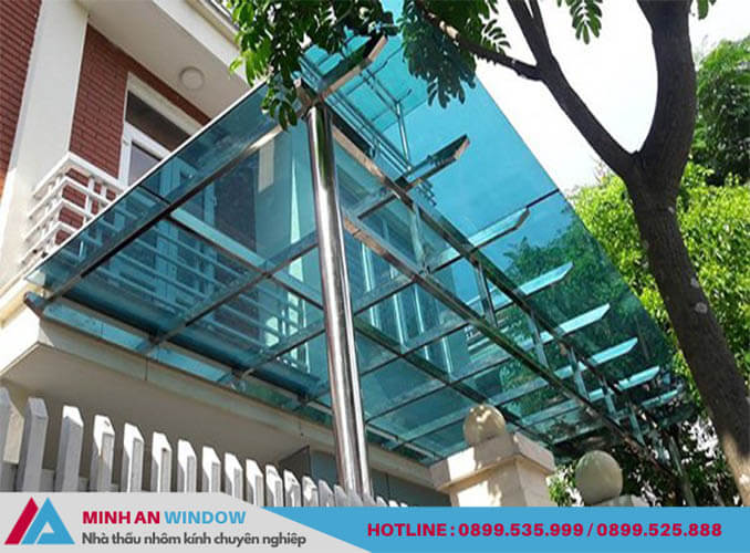 Mẫu mái kính nhà biệt thự tại huyện huyện Phúc Thọ (Hà Nội)- Minh An Window thi công và lắp đặt
