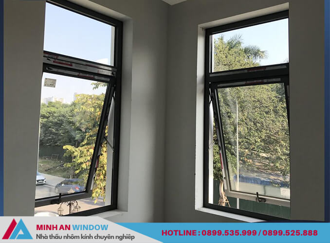 Mẫu cửa nhôm kính mở hất 1 cánh - Minh An Window thiết kế và lắp đặt Mẫu cửa nhôm kính mở hất 1 cánh - Minh An Window thiết kế và lắp đặt