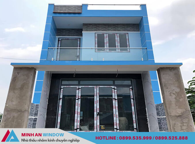 Công trình nhà ở lắp đặt cửa đi và cửa sổ nhôm Xingfa bền đẹp - Minh An Window thiết kế và lắp đặt 
