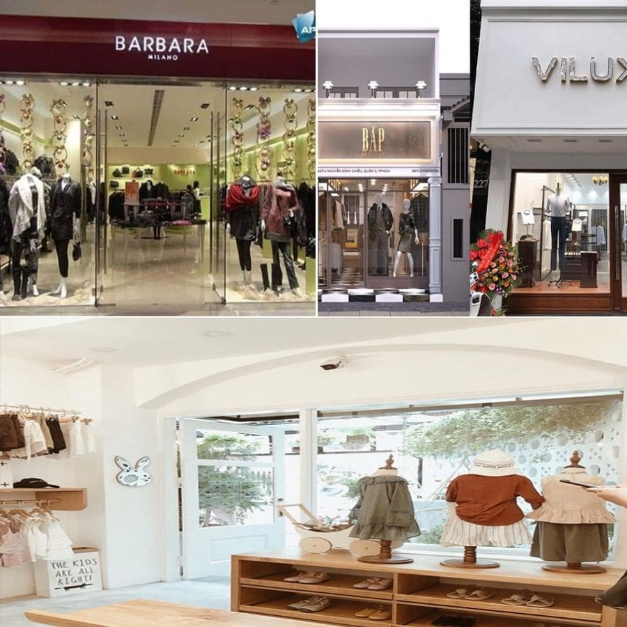 Cửa kính cường lực shop quần áo