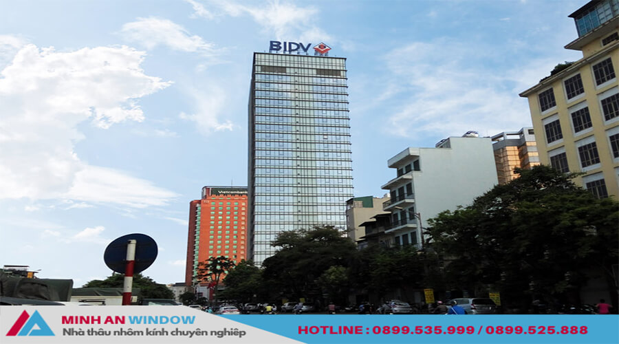 Dự án lắp đặt Vách kính mặt dựng tòa nhà cao tầng BIDV Trần Quang Khải - Hà Nội