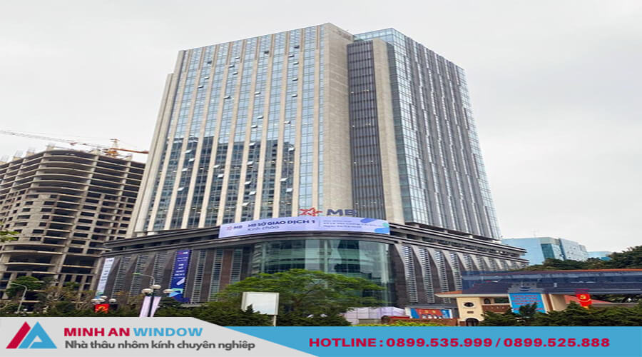 Dự án lắp đặt Vách kính mặt dựng nhà cao tầng ngân hàng MB Bank Hà Nội