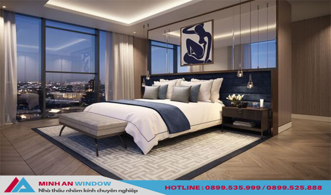 Phòng ngủ bằng nhôm kính cao cấp chất lượng mang lại phong cách riêng