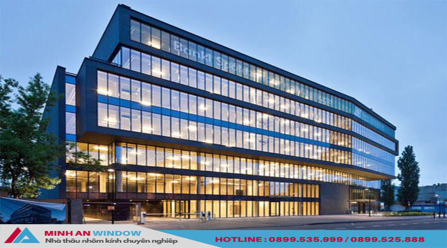 Vách kính mặt dựng nhà cao tầng lộ đố cao cấp cho các văn phòng chất lượng - Mẫu số 2
