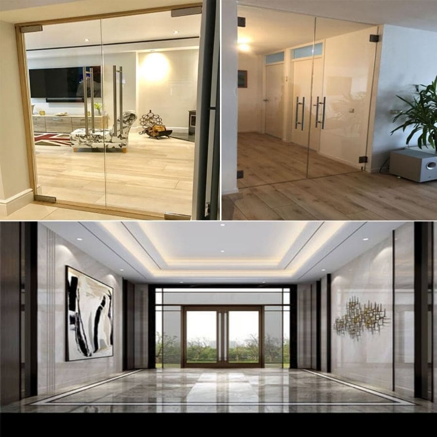 Cửa kính đẩy kính cường lực