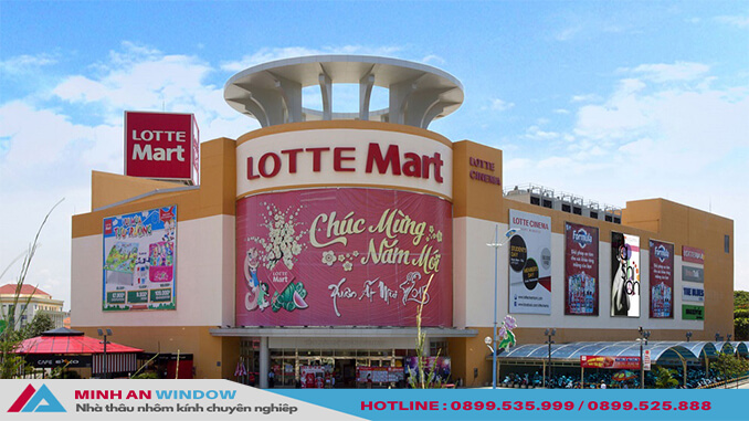 Mái kính cường lực cho Siêu thị Lotter Mart Hà Nội - Minh An Window đã thi công