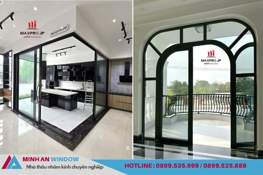 Mẫu cửa nhôm Maxpro cao cấp