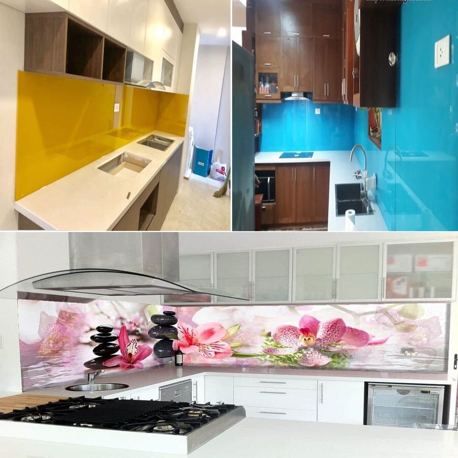 kính ốp bếp hoa văn