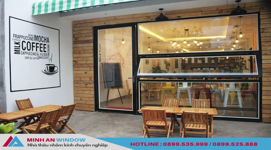 Minh An Window là đơn vị thi công giá tốt chuyên nghiệp các sản phẩm cửa kính quán cafe