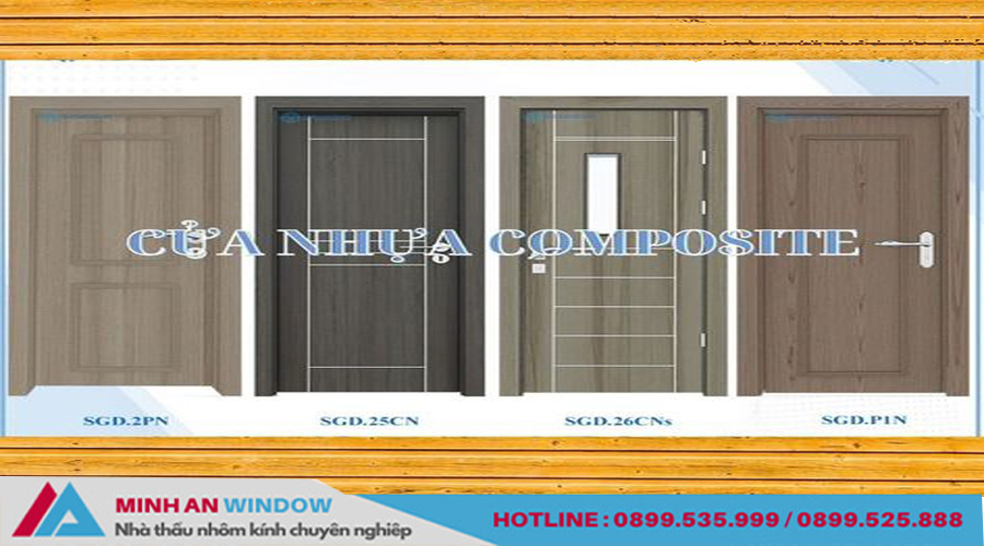 Mẫu cửa gỗ nhựa Composite, lựa chọn hoàn hảo cho lắp đặt cửa phòng ngủ.