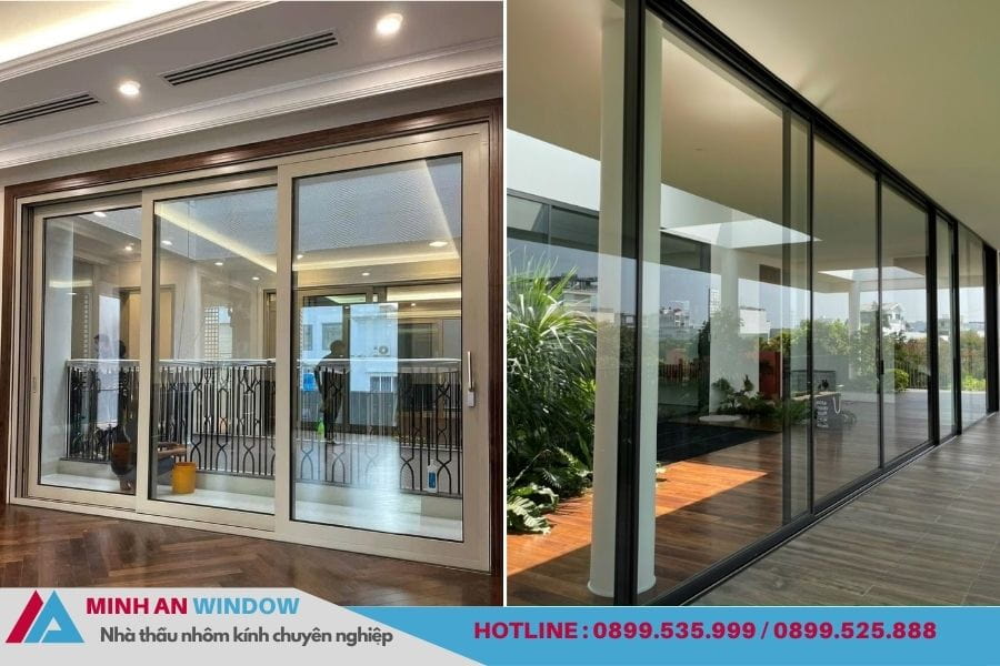 Không gian sang trọng, thoáng mát với công trình sử dụng nhôm kính