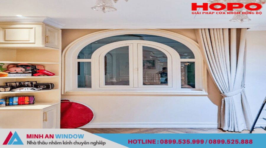 Mẫu cửa nhôm Hopo Minh An Window lắp đặt tại Phú Thọ 