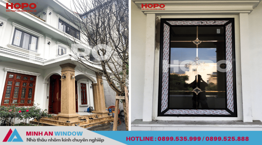 Mẫu cửa nhôm Hopo - Minh An Window lắp đặt tại Hà Nội