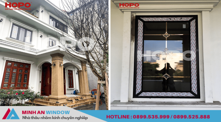 Mẫu cửa nhôm Hopo - Minh An Window đã thi công tại Thái Bình 
