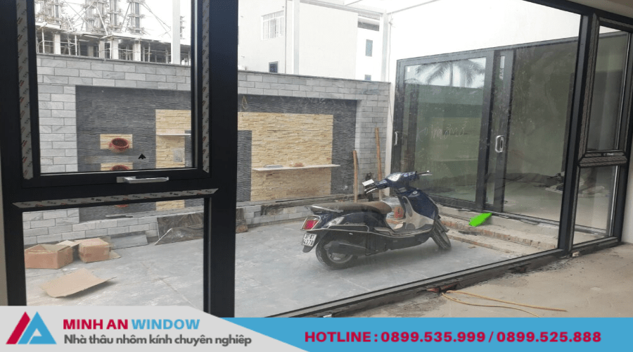 Cửa nhôm Hopo - Minh An Window lắp đặt tại Hà Nam 