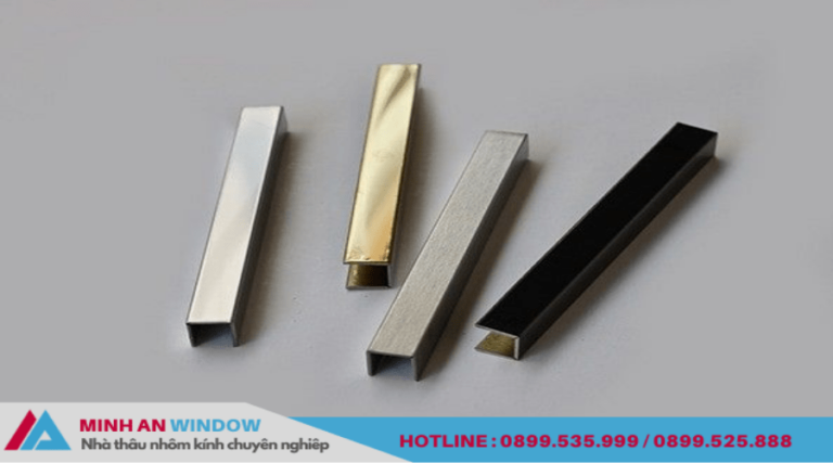 Nẹp inox vách kính phụ kiện vách kính cường lực cao cấp