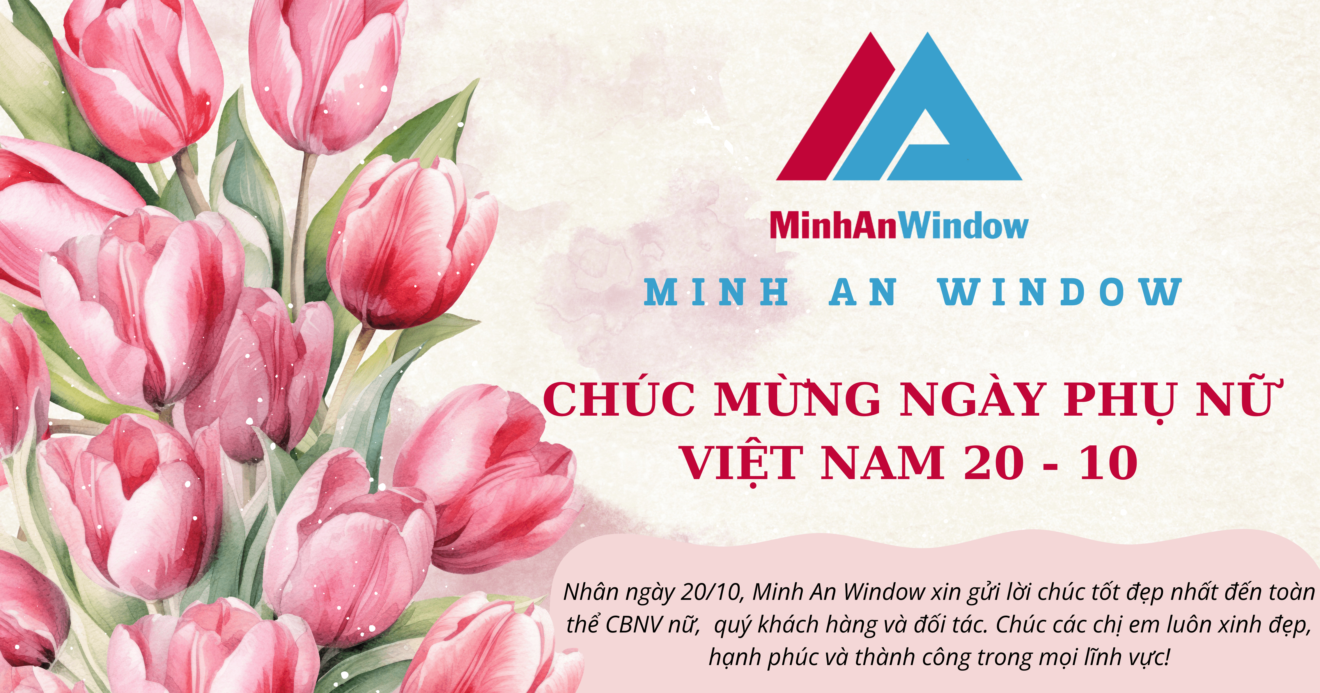 Chúc mừng ngày 20/10 Minh An Window