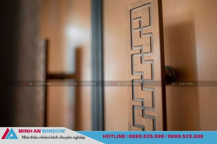 Mẫu cửa nhôm tấm cnc hoạ tiết truyền thống