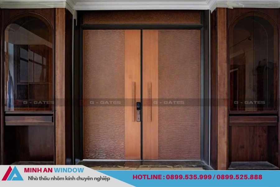 Mẫu cửa nhôm cnc tấm sang trọng