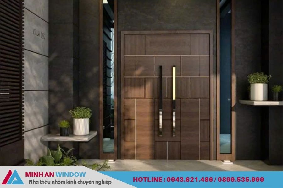 Mẫu cửa nhôm tấm CNC đẹp độc đáo sang trọng hiện đại 5 Mẫu cửa nhôm nguyên tấm phù hợp với đa dạng kiến trúc.