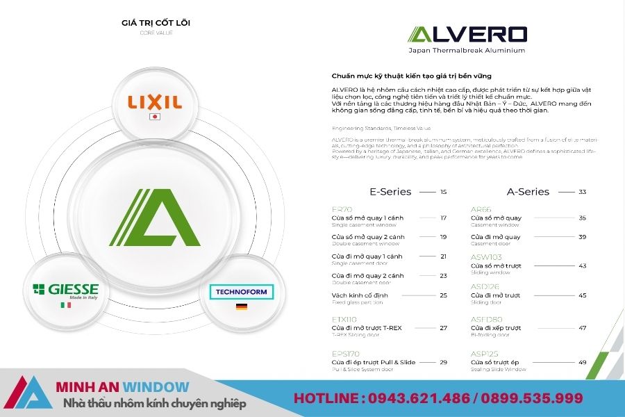 Cửa nhôm Alvero cao cấp