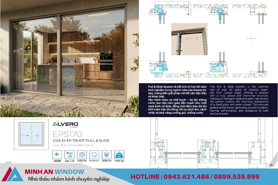 EPS170 CỬA ĐI ÉP TRƯỢT PULL & SLIDE